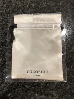 COCOBEAU サテン巾着袋 シルクホワイト
