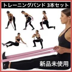 トレーニングバンド エクササイズバンド 3本セット フィットネスバンド