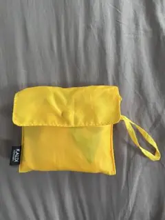 新品　未使用　美品　KALDI エコバッグ ナイロン　イエロー　黄色