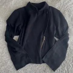 美品【ISSEY MIYAKE】ライダース風 薄手 ジャケット 黒