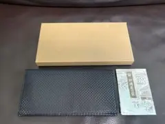 印傳屋　鹿革　黒いレザー長財布 箱・説明書付き
