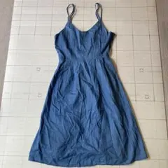ト2506-14-4763 グレイル　GRL デニムキャミワンピース　M