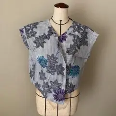 着物リメイク ハンドメイド トップス 浴衣 シャツ 一点物 バッグ付き 訳アリ