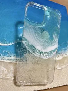 iPhone13/14 ケース オーシャンアート　スマホケース　海　レジンアート