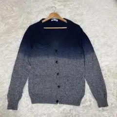 【ライトオン】（M）ブルー　グレー　グラデーションニットカーディガン メンズ