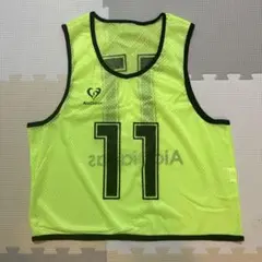 ビブス 背番号11 蛍光ライムグリーン サッカー フットサル バスケ