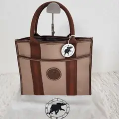 【新品・訳有り】ハンティングワールド ハンドバッグ キャンバス レザー