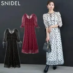 スナイデル] Sustainaフロッキープリントドレス SWFO245031