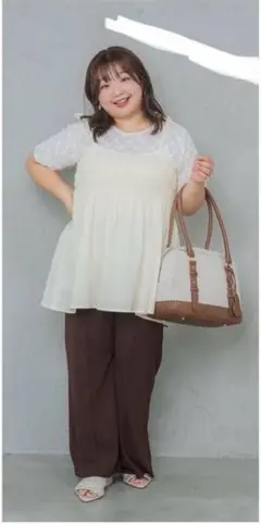 しまむら　yuki コラボ　ビスチェ　イエロー　3L