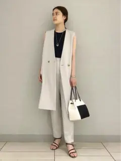 Ballsey ニットジョーゼット ロングジレ