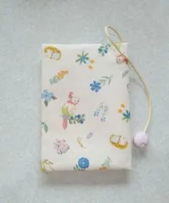 文庫本布のブックカバー　オカメインコ