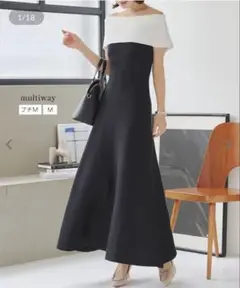 神戸レタス マルチway フィット＆フレアオフショルニットワンピース プチM