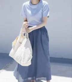URBAN RESEARCH DOORS コットンボイルギャザースカート