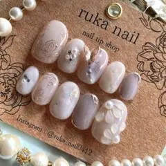 3000円→2700円【現品】No34 ネイルチップ 結婚式 前撮り ブライダル