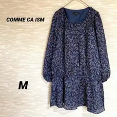 COMME CA ISM ペプラムチュニック【M】ペイズリー 薄手 0509