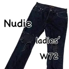 Nudie Jeans ヌーディー シンフィン クラッシュ加工 濃紺 W29