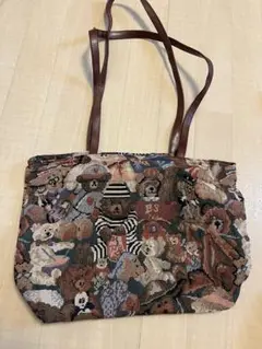RaviRavi テディベア柄　ハンドバッグ　トートバッグ