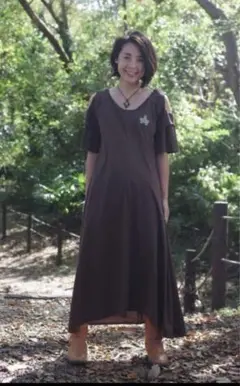 sisso草木染め　ワンピース　gohempパヤカキャピタルヘンプロンハーマン