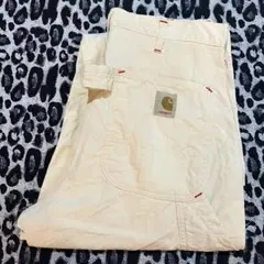 70s 42 TALON USA製 美品 カーハートダブルニー 生成り