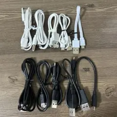 USBケーブル ホワイト ブラック 10本セット