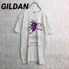 x0018 ギルダン Tシャツ グレー XL ビックプリント