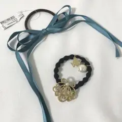 匿名配送★リトルマーメイドフランダーのヘアゴムとリボンゴムのセットlattice