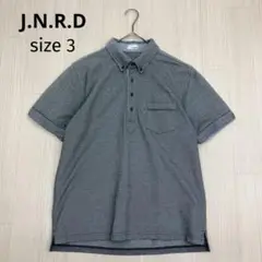J.N.R.D メンズ 半袖 ポロシャツ 鹿の子 ボタンダウン クールビズ 3