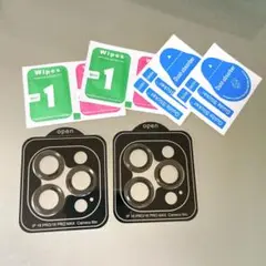 iPhone16 3眼レンズ保護　ブラックチタニウム　新品　2枚入り