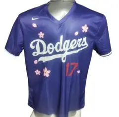 #Dodgers #東京シリーズ #17 VネックTシャツ ブルー