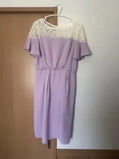 値下げ　ワンピース　結婚式　ラベンダー
