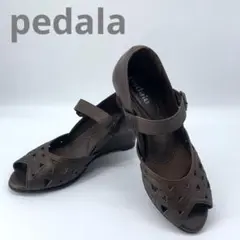 良品✨ペダラ ストラップ レザー サンダル ブラウン 23.5cm