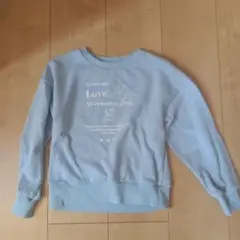 ALGY ライトブルー プリント入り トレーナー