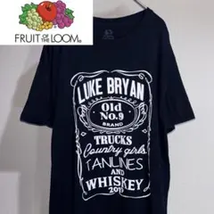 LUKE BRYAN 2019 TOUR 半袖Tシャツ 黒 フルーツオブザルーム