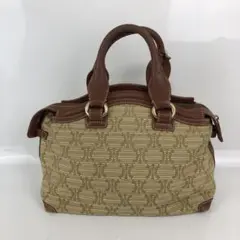 CELINE セリーヌ マカダム柄 トートバッグ ブラウン ベージュ レディース