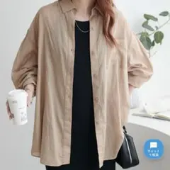 新品タグ付き　コットンシアーシャツ　売り切れ商品