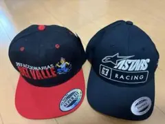 2個セットASTARS RACINGほかスナップバックキャップ　未使用品