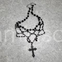 archive Black cross necklace y2k 十字架