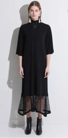 赤字出品★新品タグ付き★toga レーヨンジャージメッシュワンピース