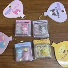 サンリオ　ミニチュアパッケージチャーム　4個セット