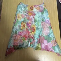 イタリア製生地　シルク　スカート