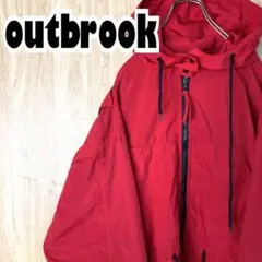 outbrook☆デザイン古着フルジップナイロンジャケット