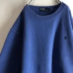 90s ラルフローレン ワンポイント 刺繍 ロゴ トレーナー XL