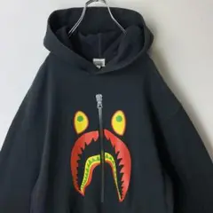 90〜00s アベイシングエイプ スウェットパーカー L ブラック シャーク