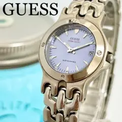 46 GUESS ゲス時計 レディース腕時計 デイト ブルー シルバー 人気