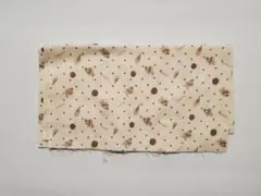 ガーゼ生地　マスク　ハンカチ　ベアー　ベージュ