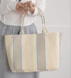 ストライプ　トートバッグ