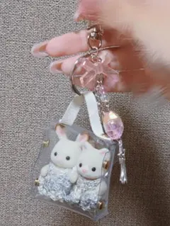 シルバニアファミリー 赤ちゃん 持ち運びケース キーホルダー ピンク