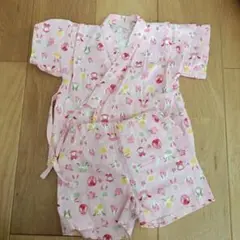 ピンク 甚平 ベビー服 90