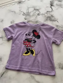 ミニーマウス プリント Tシャツ 120cm 紫