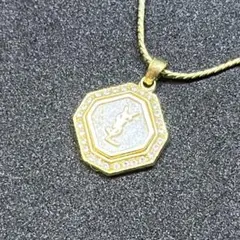 イヴ サン ローラン ネックレス ラインストーン YLS ロゴ スクエア 四角